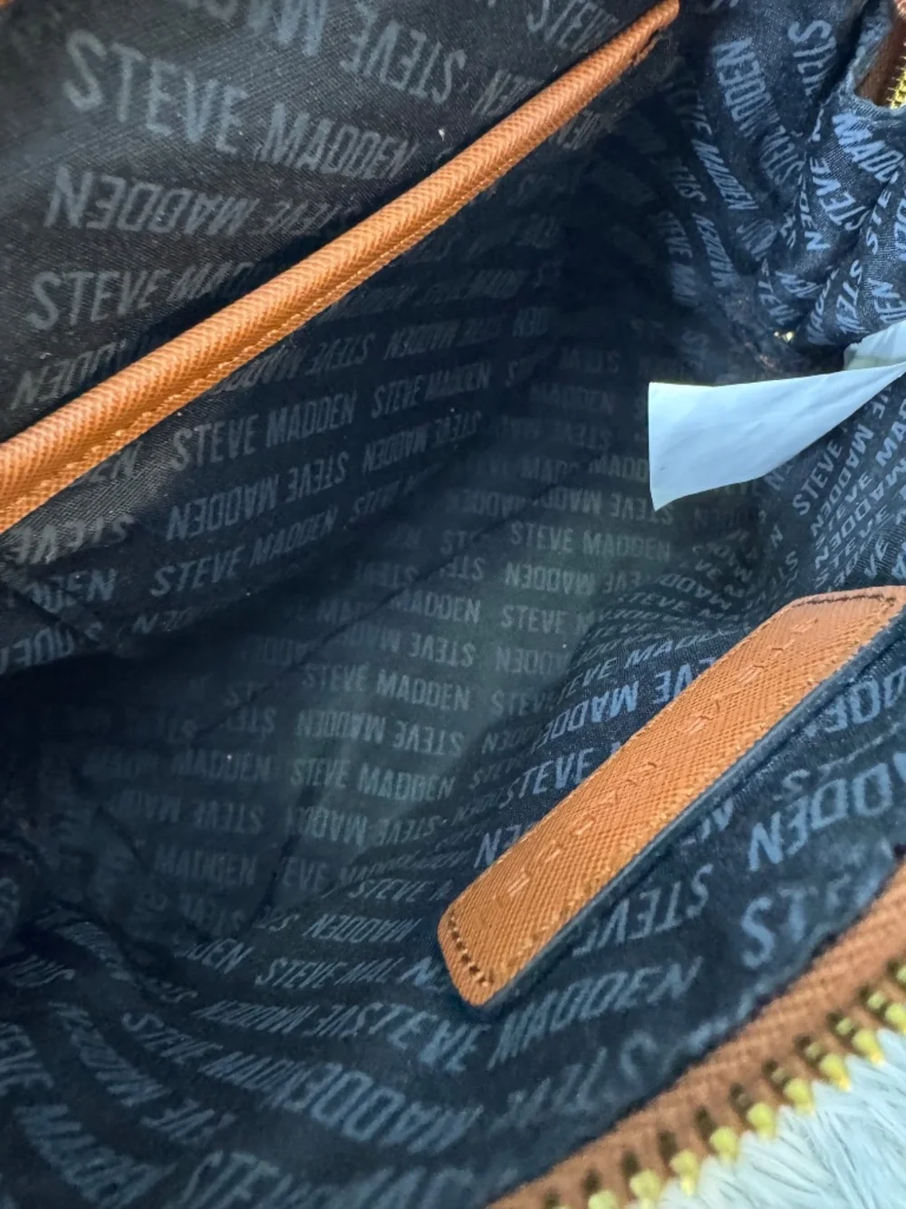 Steve Madden Small Brown Satchel Crossbody Bag with Detachable Strap.